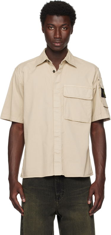 Риза Stone Island Supima Cotton Twill Stretch-TC Shirt Бежово | K2S15 1100007 S0010, 0
