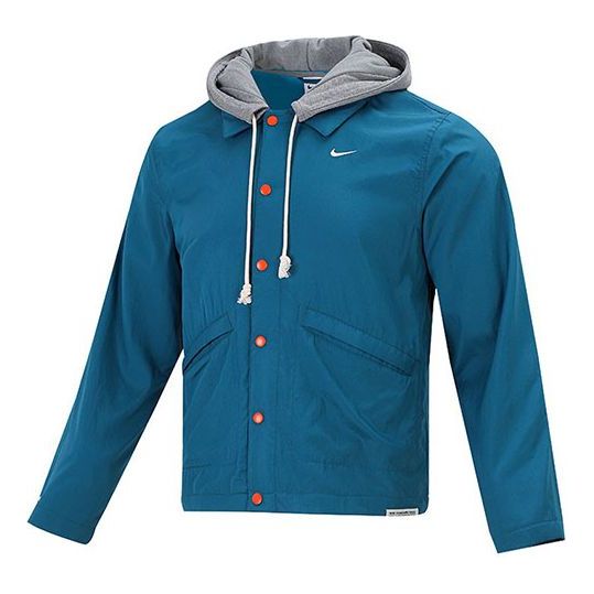 Ветровка Nike Therma-FIT Standard Issue Fleece Lined Coach Jacket Синьо | DA6858-404, 0