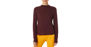 Тениска Asics Runkoyo Mock Neck Top Бургунди | 2012c389-500, 1