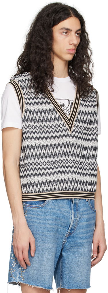 Пуловер Anna Sui Zig Zag Knit Vest Сиво | M1023K31, 1