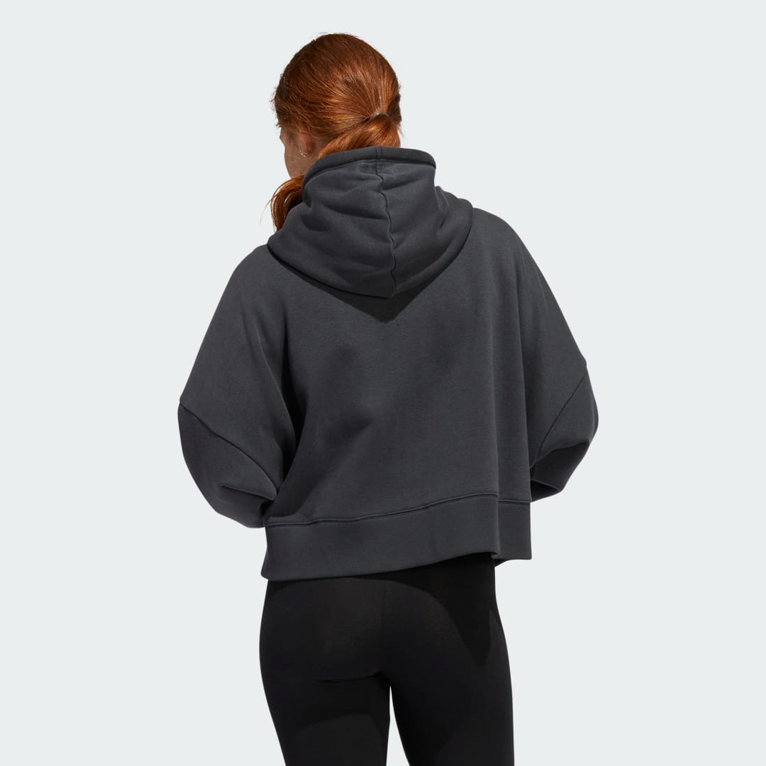 Суитчър adidas Performance Women's Full-Zip Fleece Cropped Hoodie Сиво | HT3286, 1