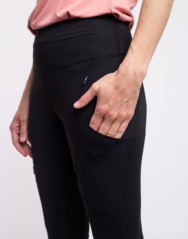 Клинове FJÄLLRÄVEN Abisko Tights Черно | 84773-550, 3