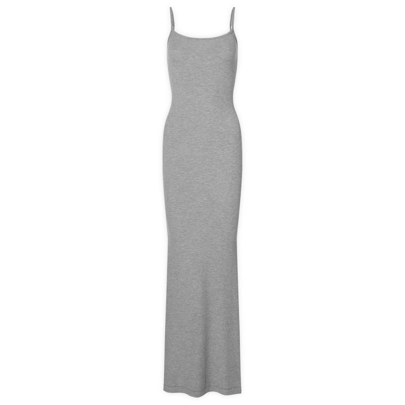 Pокля SKIMS Soft Lounge Long Slip Dress Сиво | AP-DRS-0596-HG