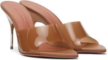 Аксесоари Amina Muaddi Amina Muaddi Bianca Glass Slipper 95 Mules Кафяво | BIANCA GLASS SLIPPER 95, 3