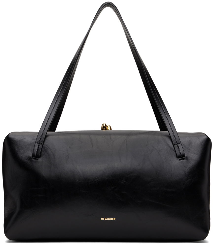 Чанта през рамо Jil Sander Pillow Handle Leather Shoulder Bag Черно | J08WD0065_P5636, 0