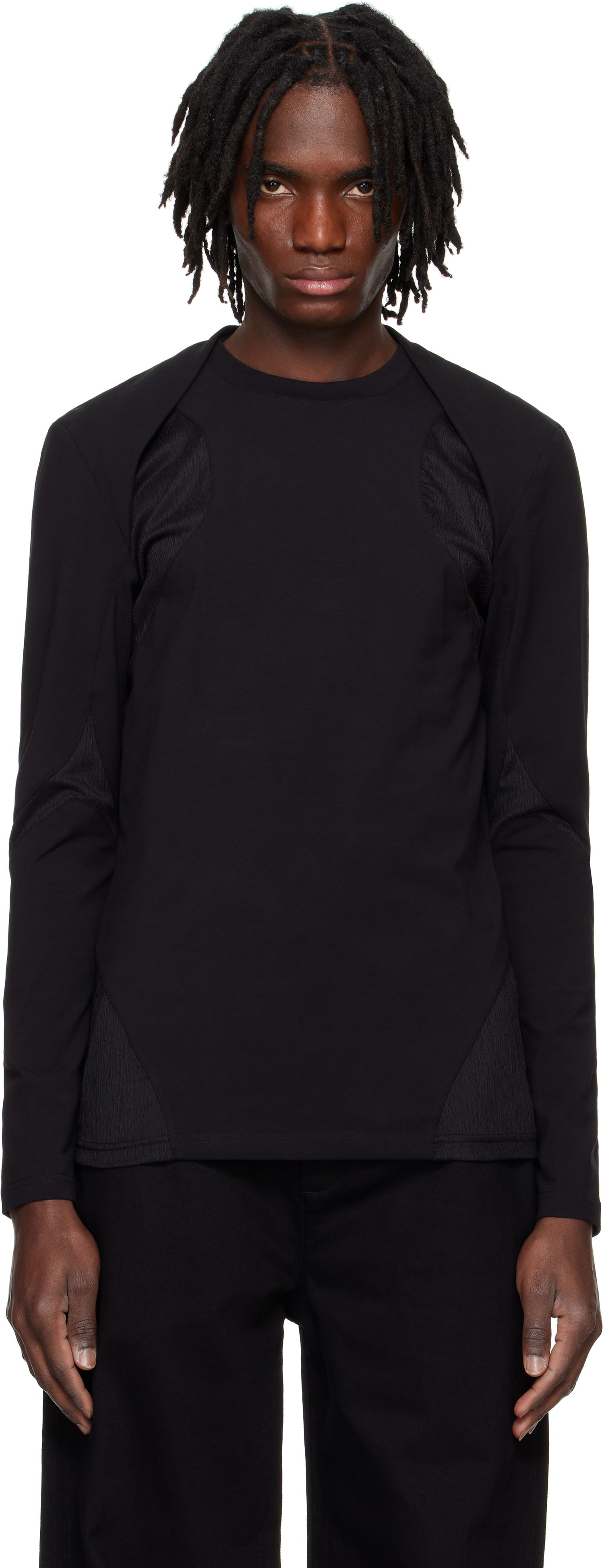 Пуловер HELIOT EMIL HELIOT EMIL Evolute Long Sleeve T-Shirt Черно | PRESS25_M_08_074_BLK01, 0