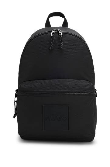 HUGO Ripstop Backpack with Logo Patch, 0
