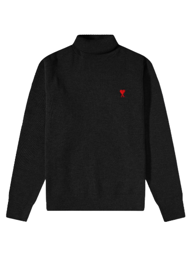 Пуловер AMI Small A Heart Roll Neck Knit Черно | HKS401-001-001