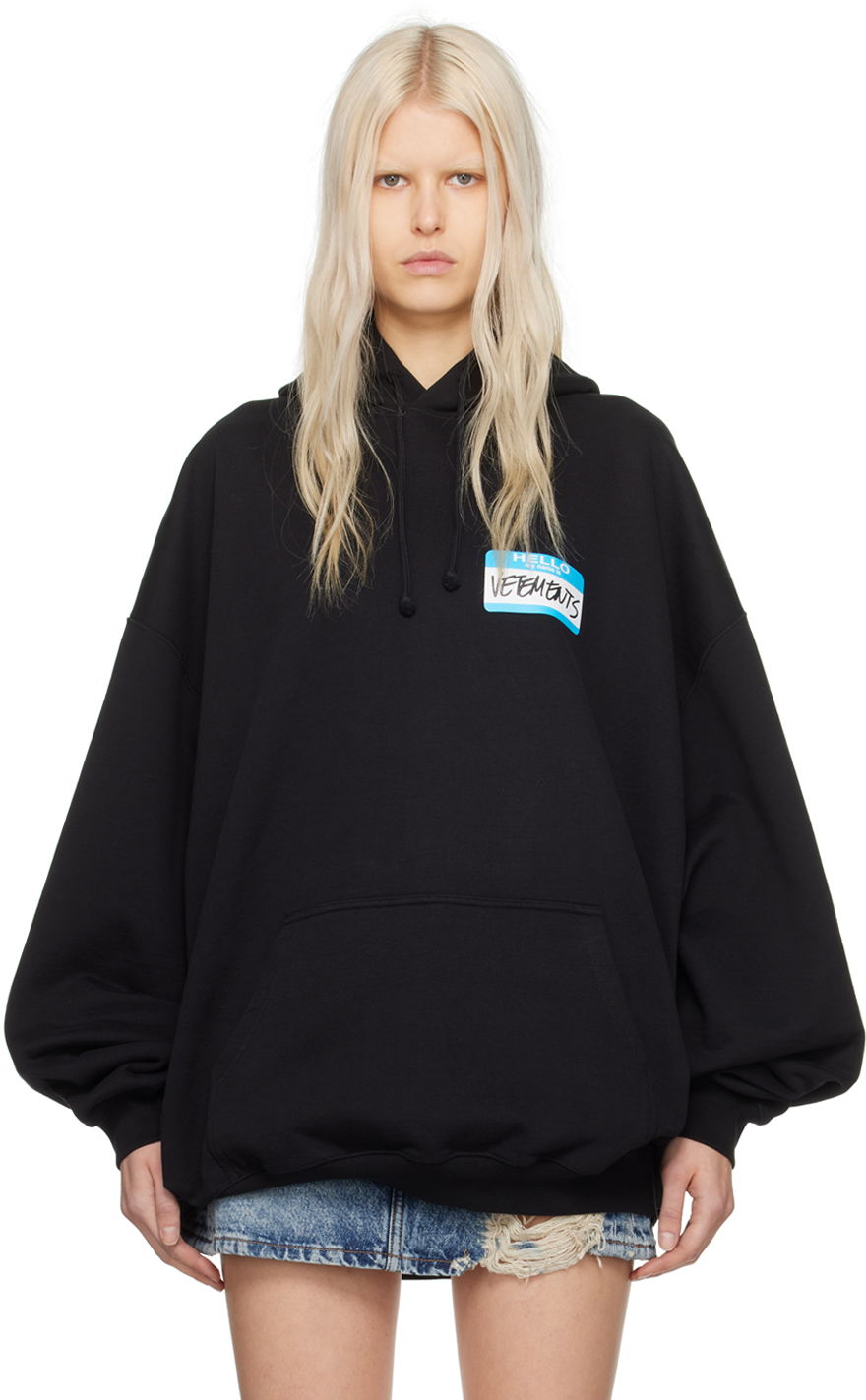 Суитчър VETEMENTS 'My Name Is' Hoodie Черно | UE64HD900B, 0