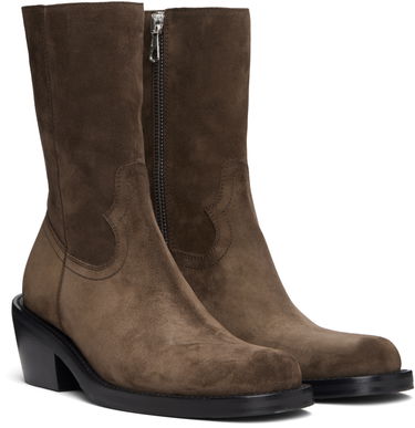 Кецове и обувки Dries Van Noten Dries Van Noten Suede Boots Кафяво | 252-021706-106, 3