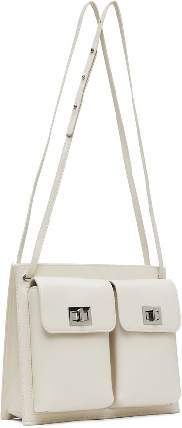 Чанта през рамо BY FAR Double Pocket Shoulder Bag Бяло | MWBSB024LL002WH020PL, 1