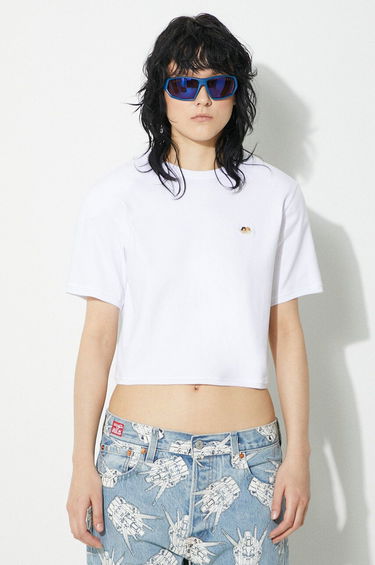 Съкратен топ Fiorucci Fiorucci Angel Patch Padded Cropped T-Shirt Бяло | M01FPTSH095CJ03WH01, 0