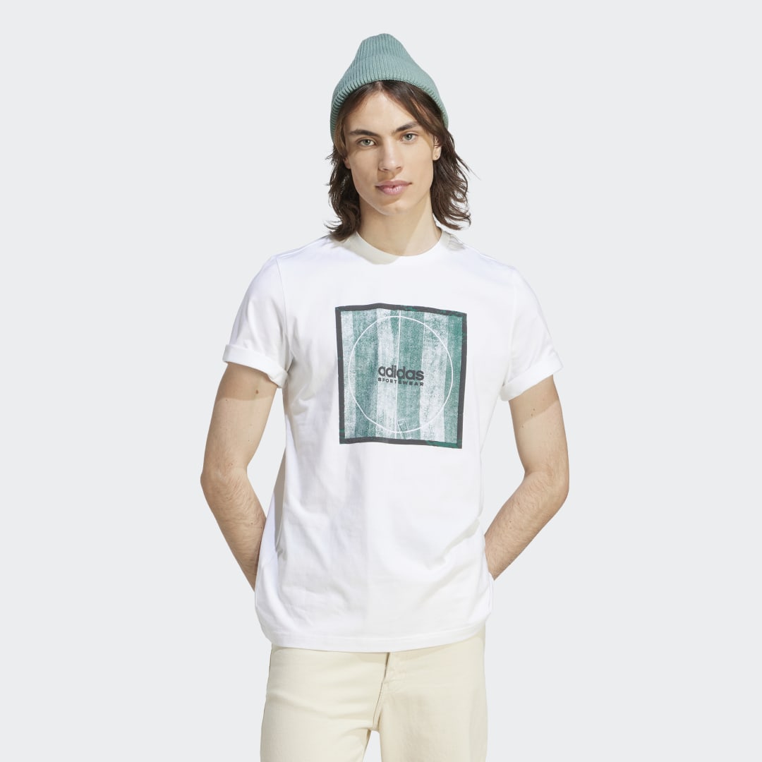 Тениска adidas Originals Tiro Box Graphic Tee Бяло | II3595, 0