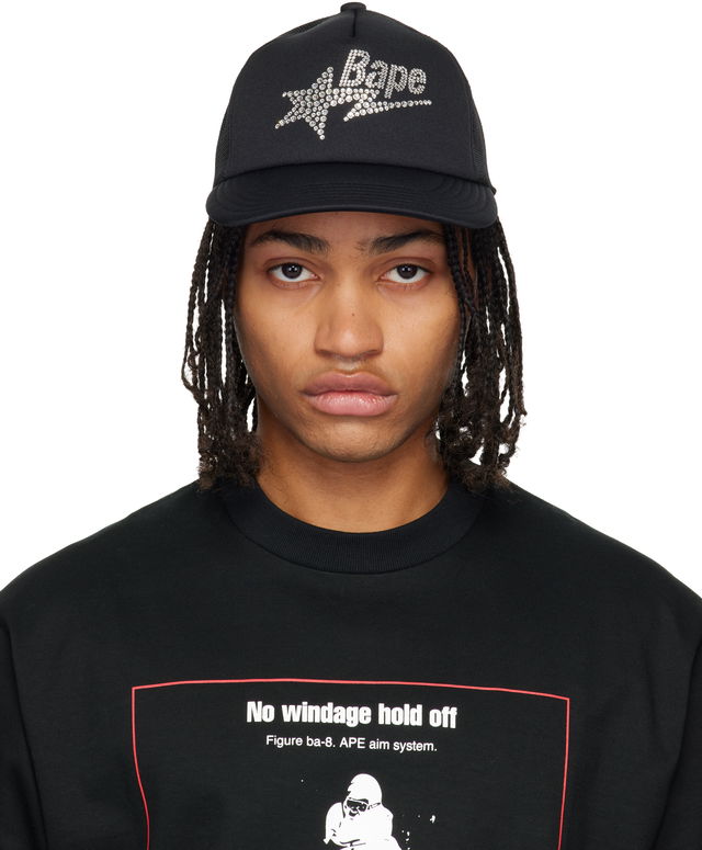 Crystal Stone 'Bape' STA Logo Mesh Cap