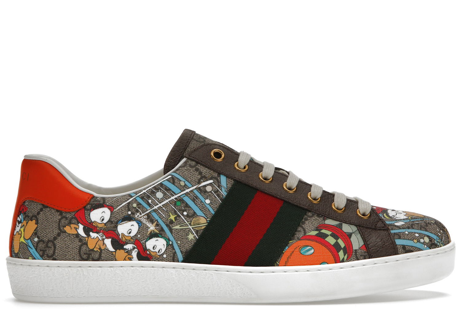 Кецове и обувки Gucci Ace x Disney Huey, Dewey, Louie Print Многоцветен | _647950 2M110 8960, 0