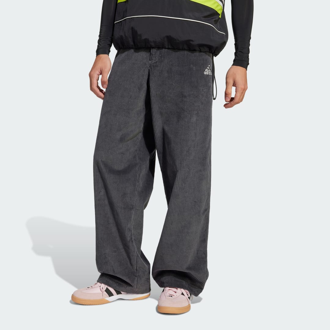 Панталони adidas Performance Corduroy Wide Leg Pants Сиво | JD5411, 0