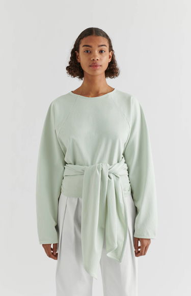 Суитчър AXEL ARIGATO Drape Tie-Front Зелено | A2112002, 2