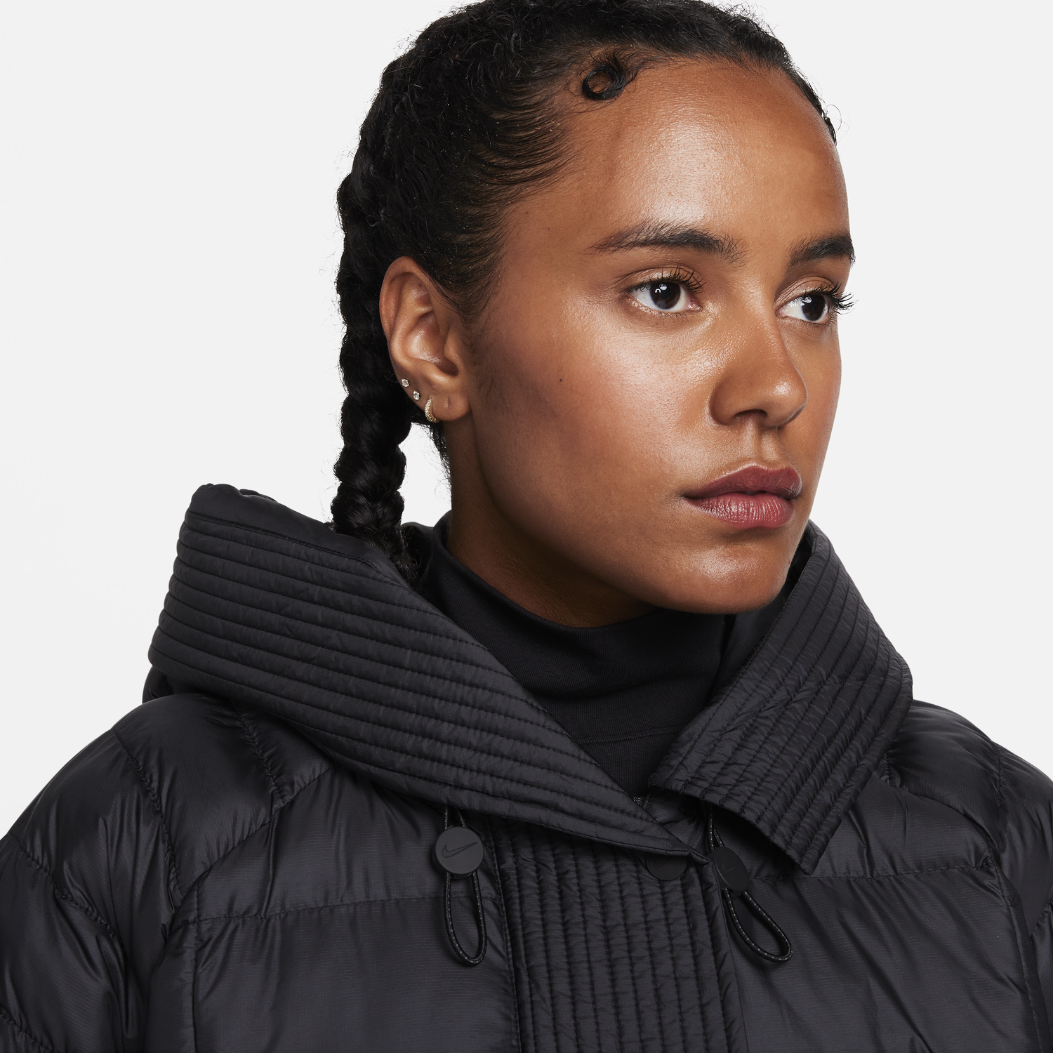 Пухо яке Nike Sportswear Swoosh Puffer PrimaLoft® Therma-FIT Oversized Hooded Jacket Черно | FB8729-010, 1