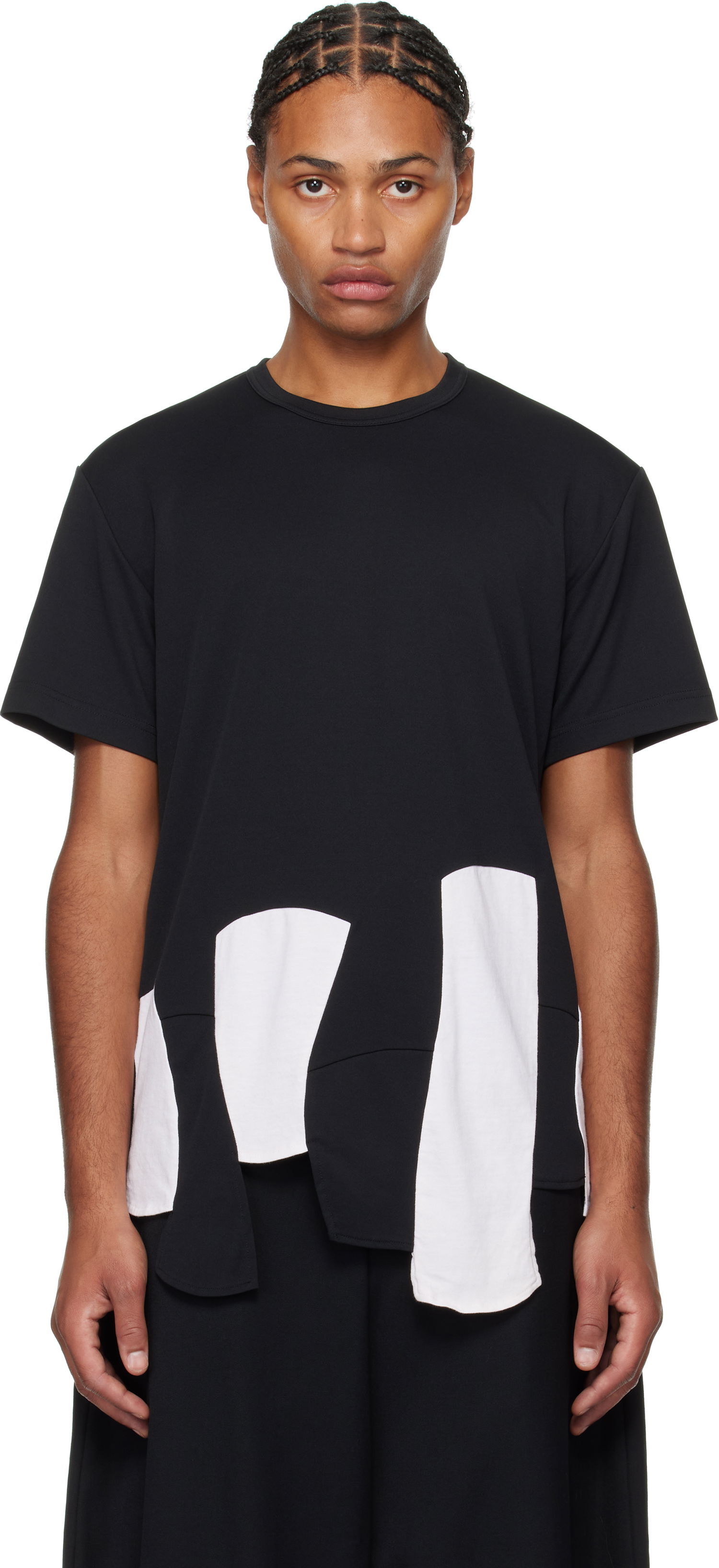 Тениска Comme des Garçons Paneled T-shirt Черно | PN-T021-051, 0