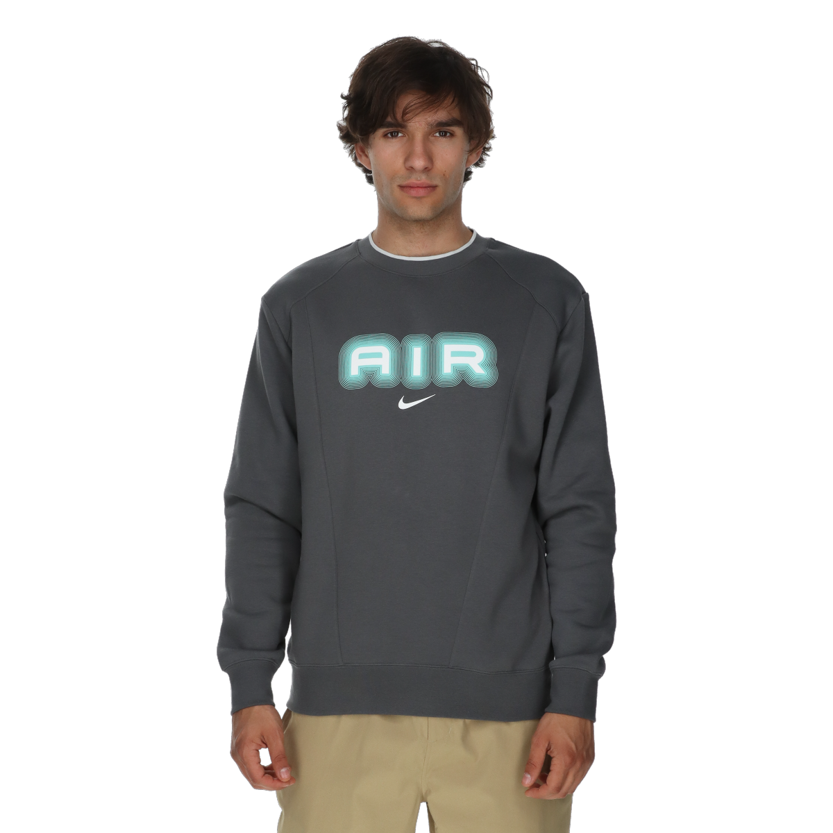 Суитчър Nike Men's Air Crew Sweatshirt Сиво | HM0177-068, 0