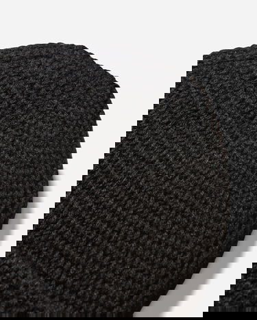 Шапка visvim Ribbed Knit Wool Beanie with Text Label Черно | 0125203003010 1, 5
