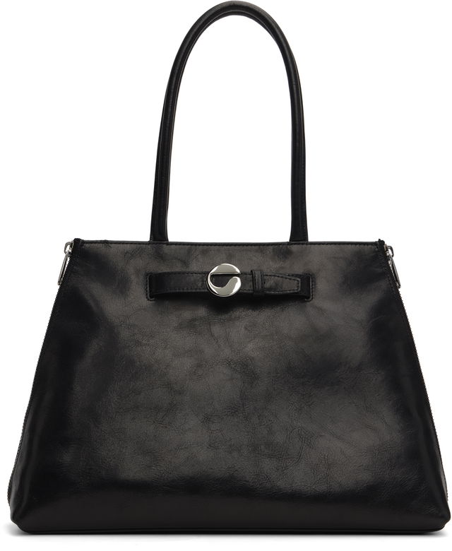 Top Handle Data Bag with Metallic Clasp