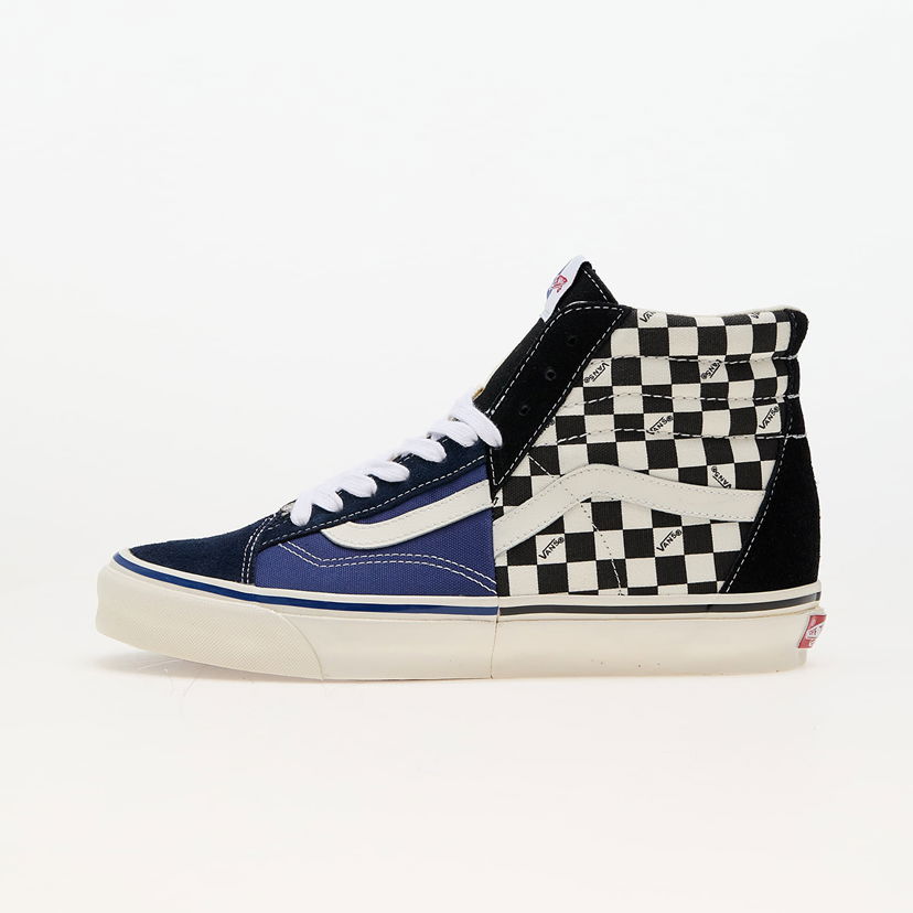 Скеитбординг Vans Clash The Wall LX Suede/Canvas Black Checkerboard Тъмно синьо | VN000CNKBKC1