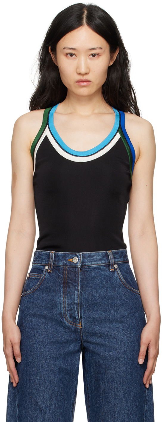 Потник FERRAGAMO Contrasting Trim Tank Top Черно | 112787 - 776049