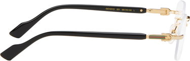 Слънчеви очила Gucci Gold & Black Rectangular Glasses Металик | GG1221O-001, 1
