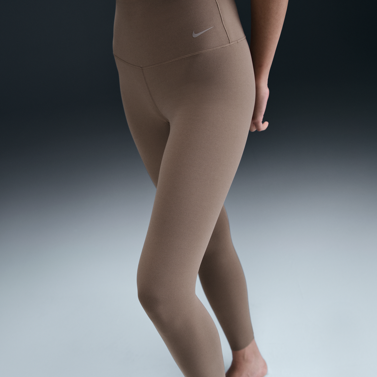 Клинове Nike Nike Zenvy 7/8 High-Waisted Leggings Кафяво | DQ6015-233, 1