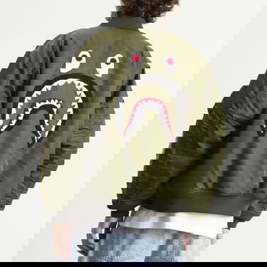 Яке бомбър BAPE Shark MA-1 Bomber Jacket with Tiger Graphic and Letter Patches Зелено | 001HJL801003M-ODR, 3