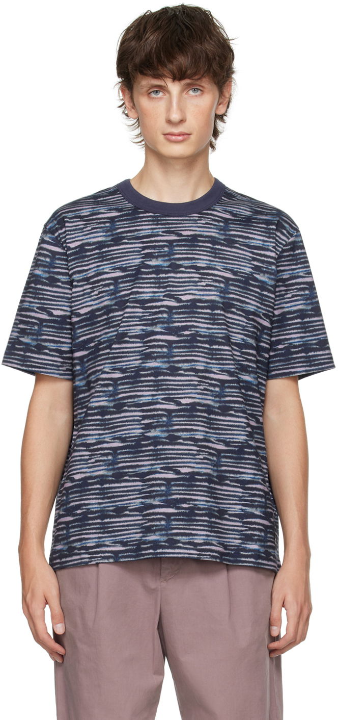 Тениска Paul Smith PS Paul Smith Tie-Dye Stripe T-Shirt Тъмно синьо | M2R-220X-L21854, 0