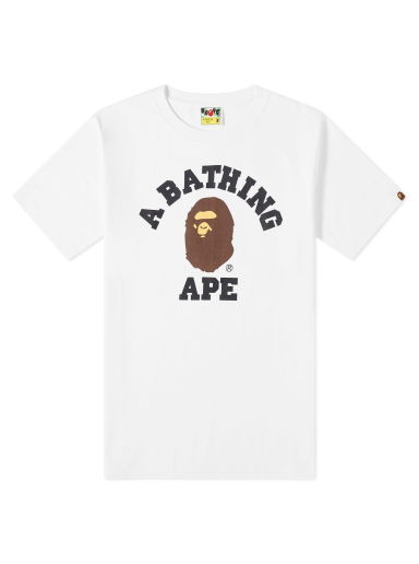 Тениска BAPE College T-Shirt Бяло | 001TEJ801001M-WHT