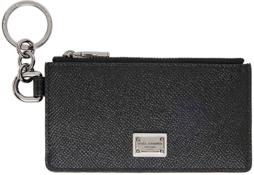 Портфейл Dolce & Gabbana Black Logo Plaque Card Holder Черно | BP2524AG219