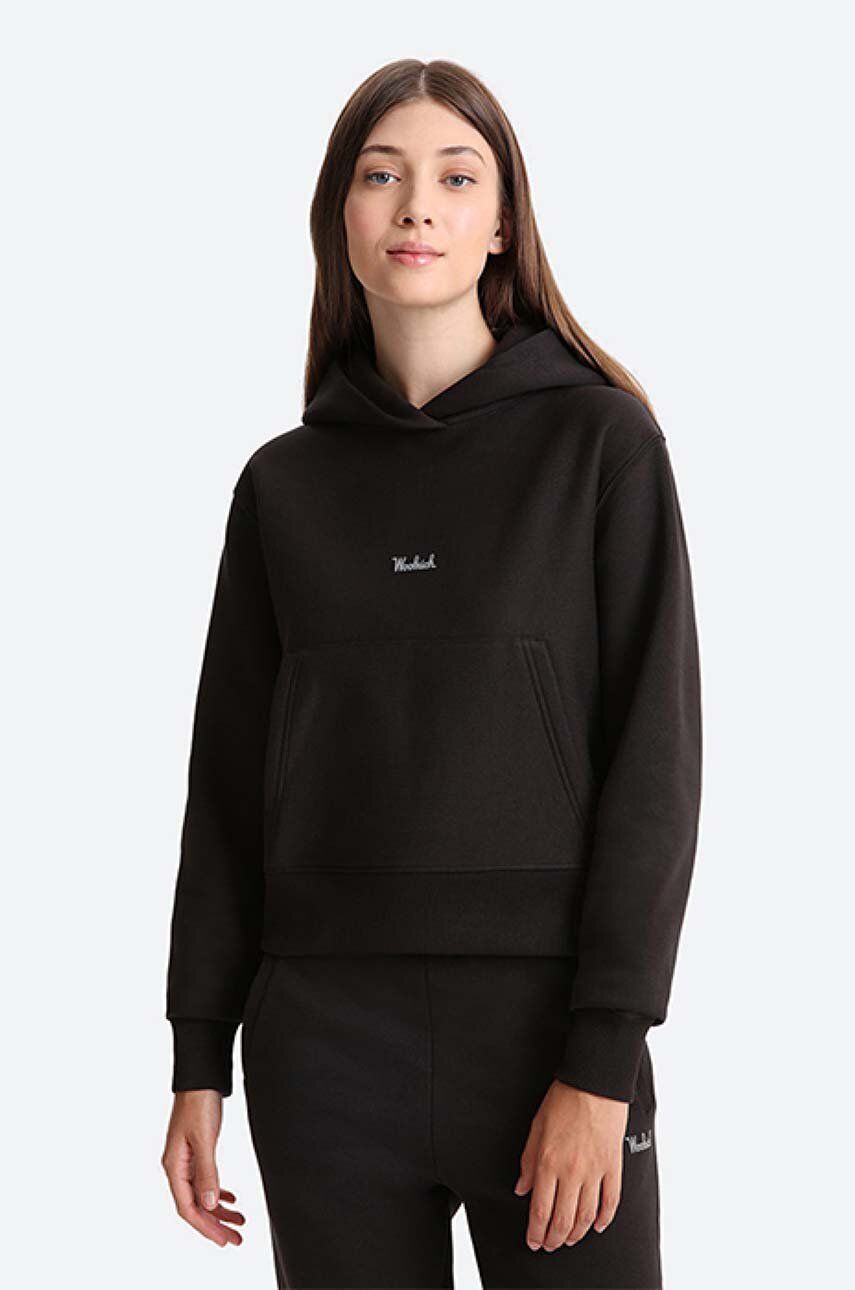 Суитчър WOOLRICH Fleece Hoodie Черно | CFWWSW0068FRUT2810, 0