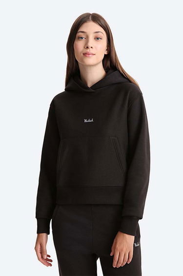 Суитчър WOOLRICH Fleece Hoodie Черно | CFWWSW0068FRUT2810, 0