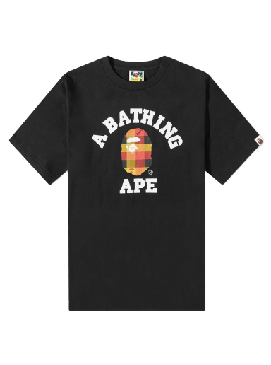 A Bathing Ape Block Check College Tee