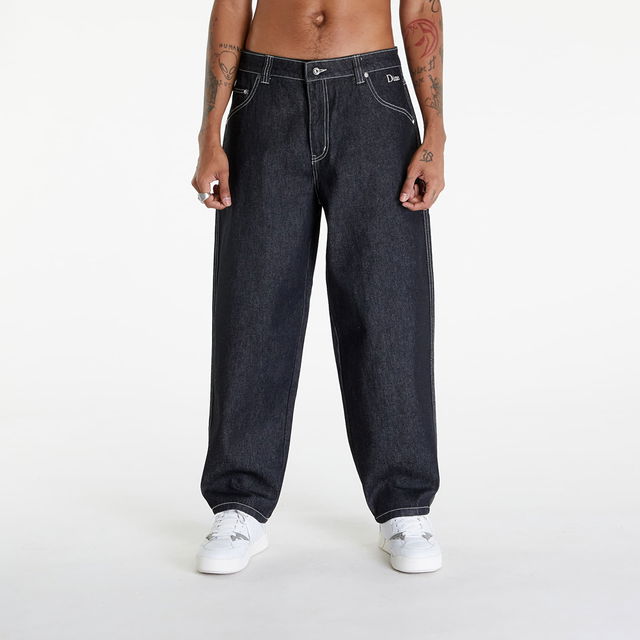 Classic Baggy Denim Pants Black Washed