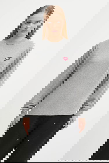 Тениска Carhartt WIP Long Sleeve Heart Patch T-Shirt Сиво | I035469.39NXX, 0