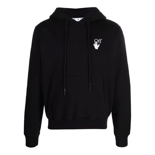 Суитчър Off-White Off-White FW21 Long Sleeves Hoodie Черно | OMBB034F21FLE0021084, 0