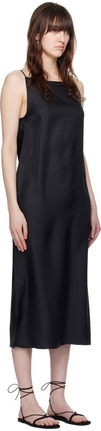 Pокля Loulou de Saison Loulou de Saison Sulum Midi Slip Dress Черно | SULUM, 1
