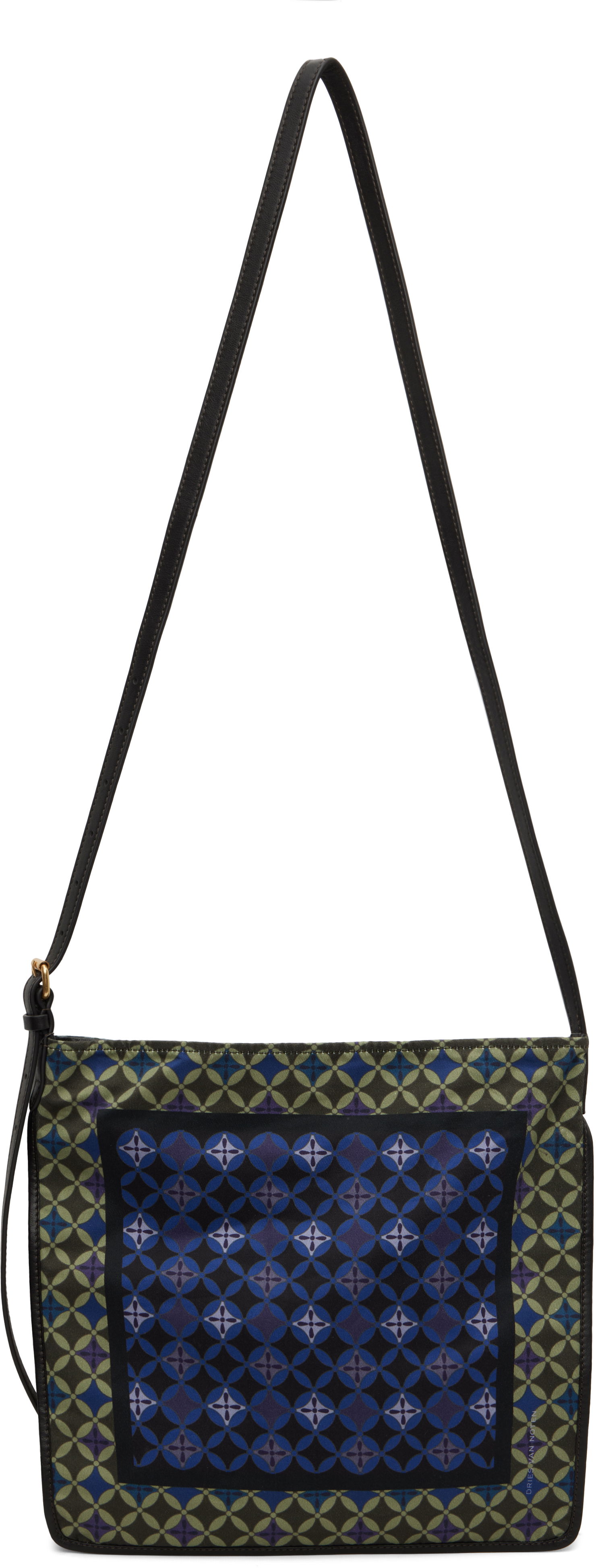Голяма пазарска чанта Dries Van Noten Dries Van Noten Scarf Print Tote Bag Зелено | 252-011503-791, 0