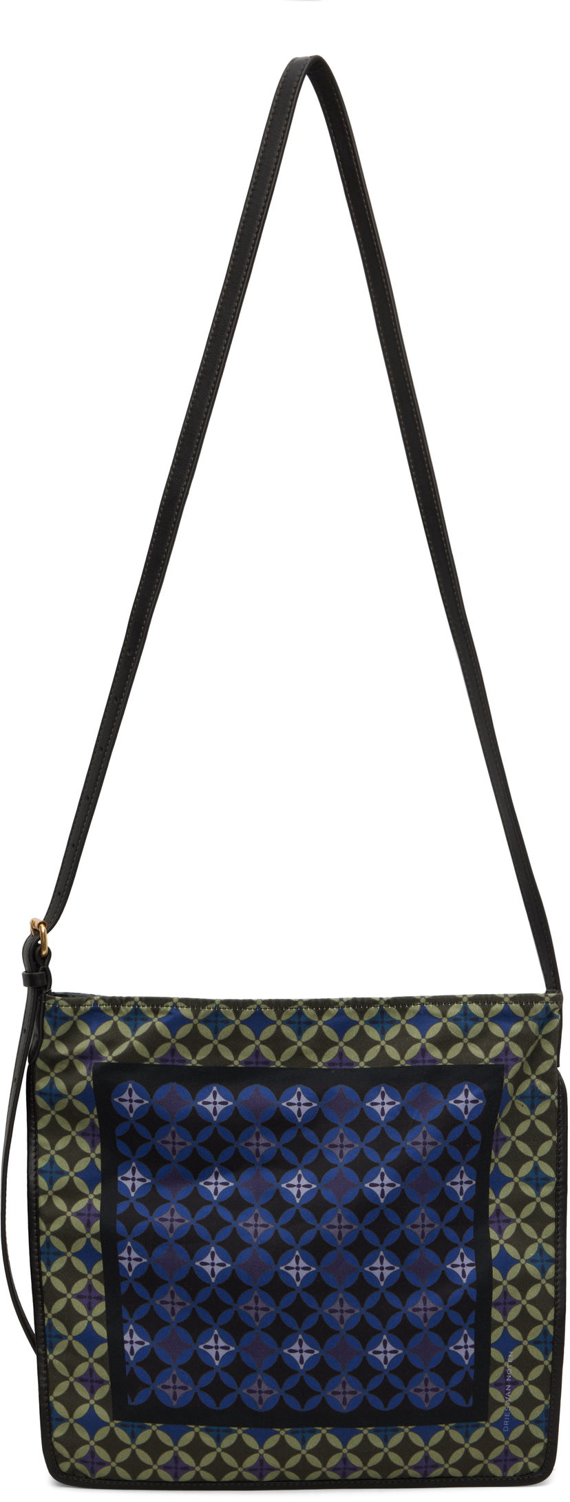 Голяма пазарска чанта Dries Van Noten Dries Van Noten Scarf Print Tote Bag Зелено | 252-011503-791