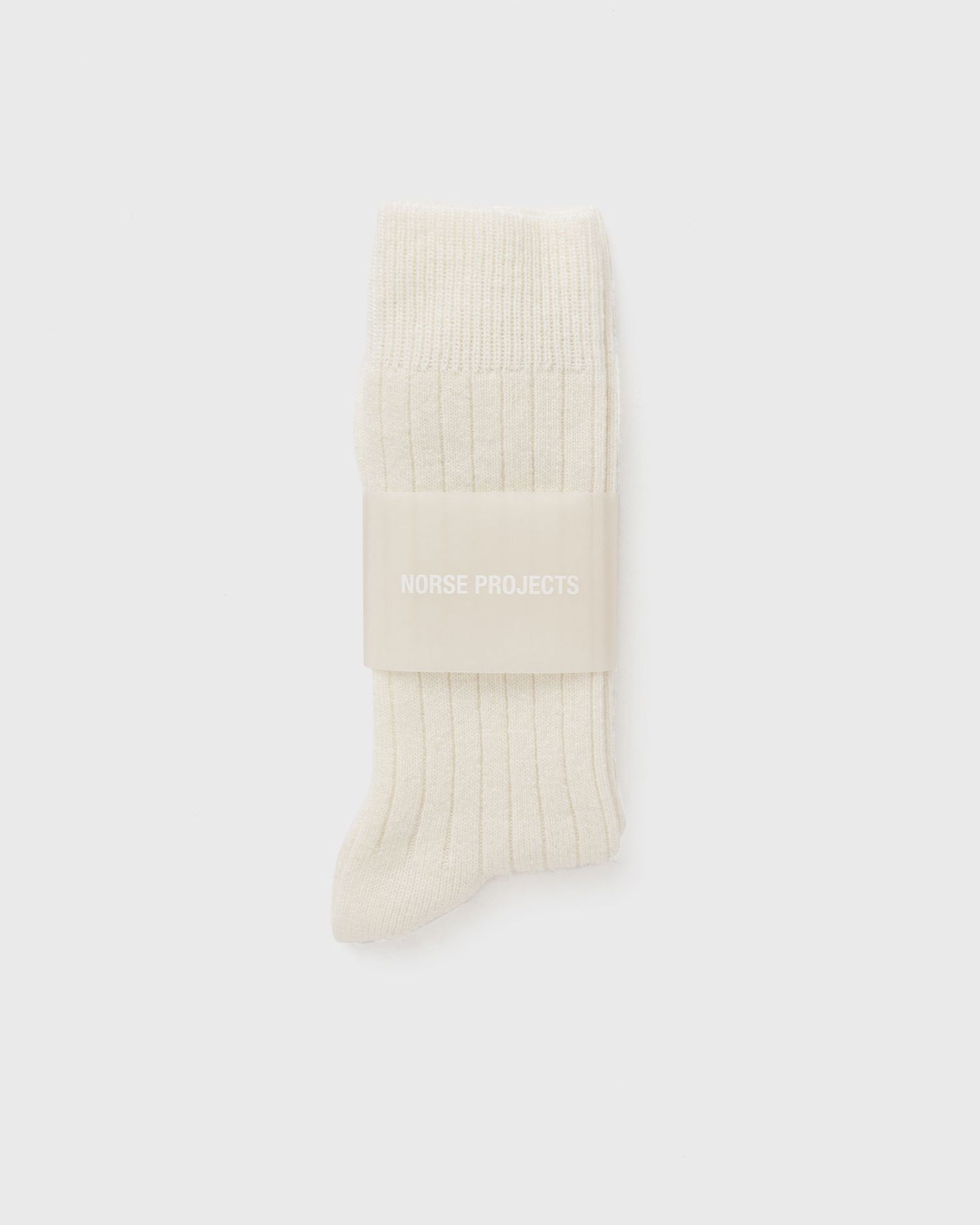 Чорапи NORSE PROJECTS Bjarki Cashmere & Wool Blend Rib Socks Бежово | N82-0070-ECRU, 1