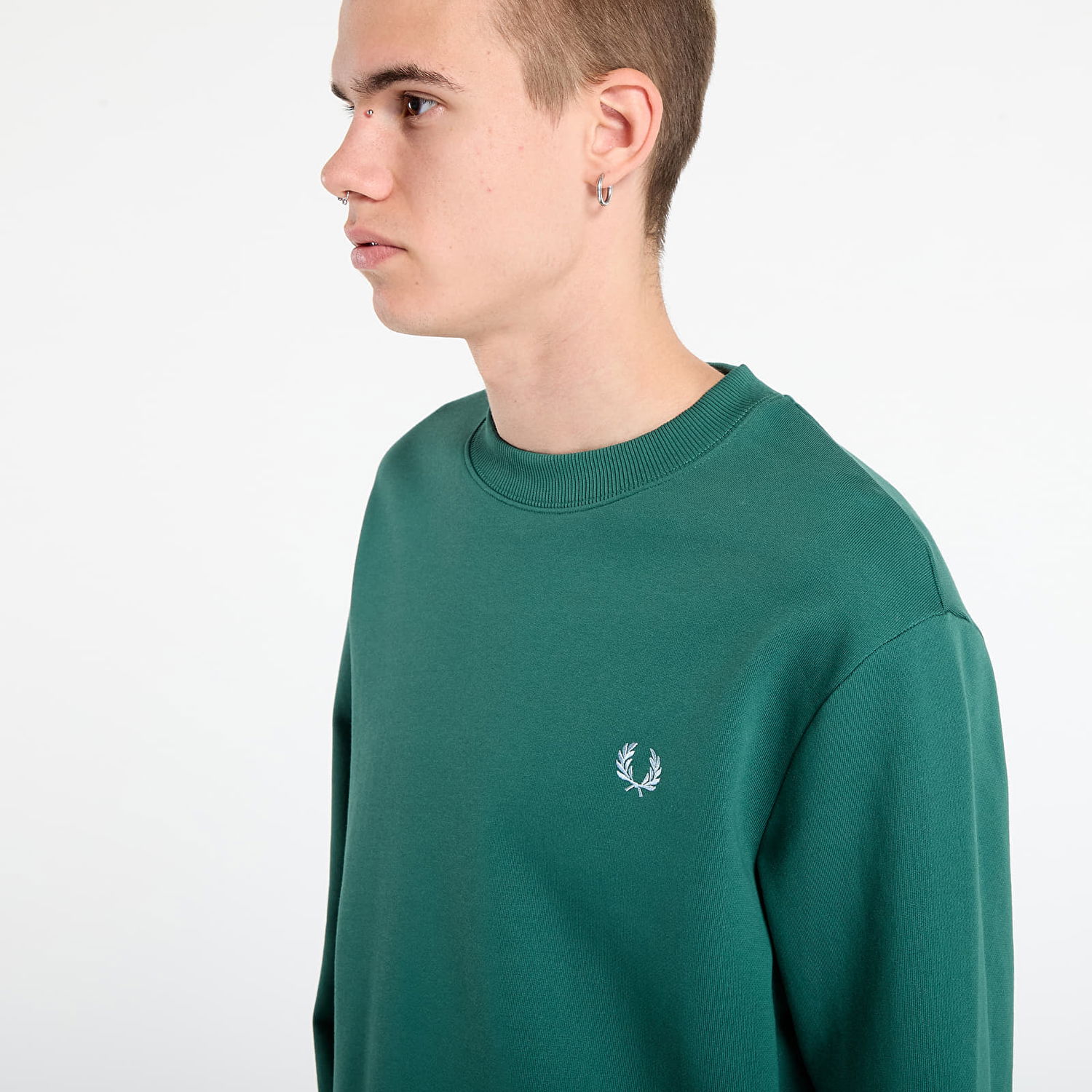 Суитчър Fred Perry Fred Perry Crew Neck Sweatshirt Зелено | M7535 Z59, 1