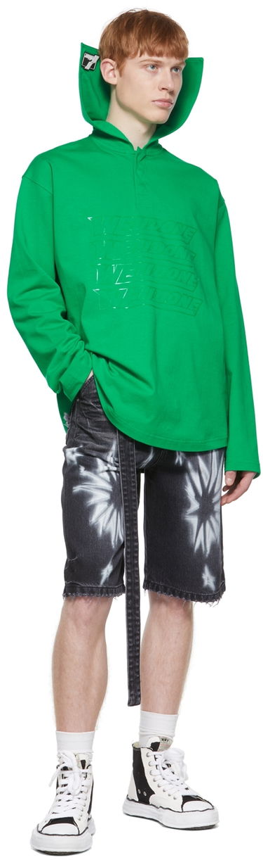 Поло тениска We11done We11done Cotton Henley Зелено | WD-TT1-22-554-U-GR, 3