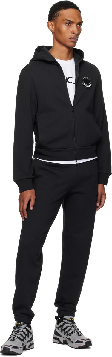 Суитчър Moncler Moncler Logo Cotton Zip-Up Hoodie Черно | K20918G0002389AZU, 3