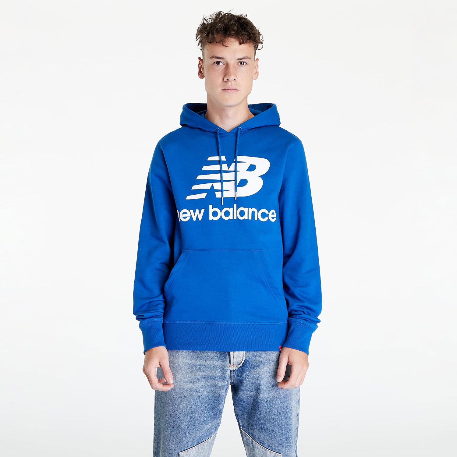 Суитчър New Balance Essentials Pullover Hoodie Синьо | MT03558BGV, 0