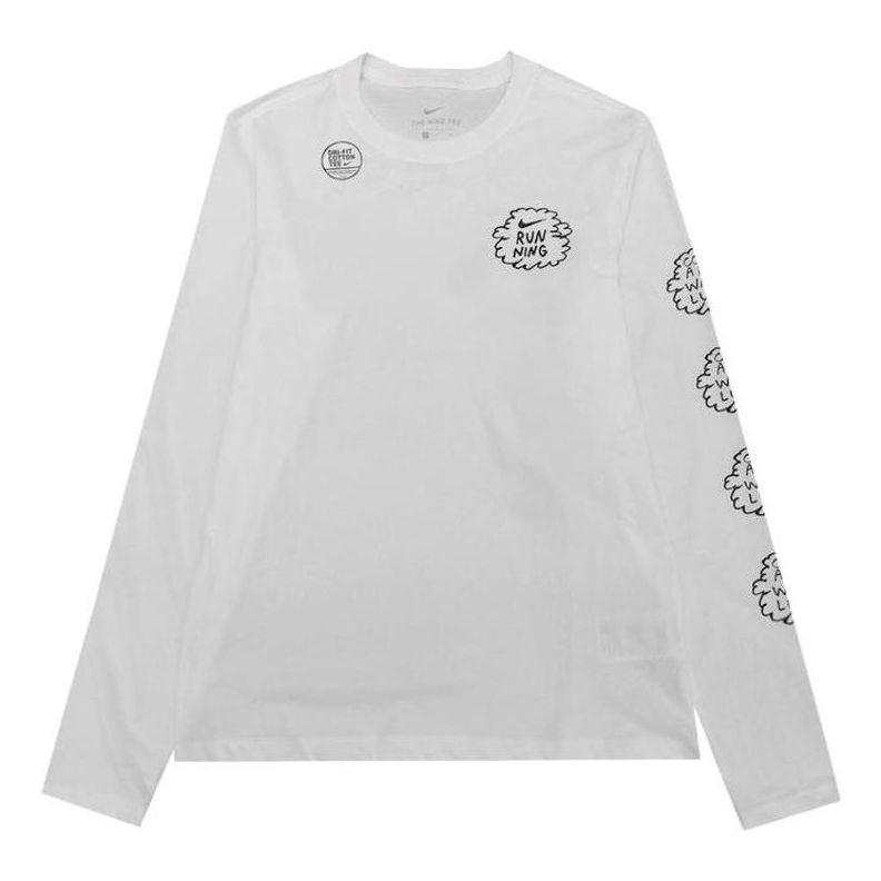 Тениска Nike Long Sleeve Graphic T-Shirt Бяло | CK9466-133, 0