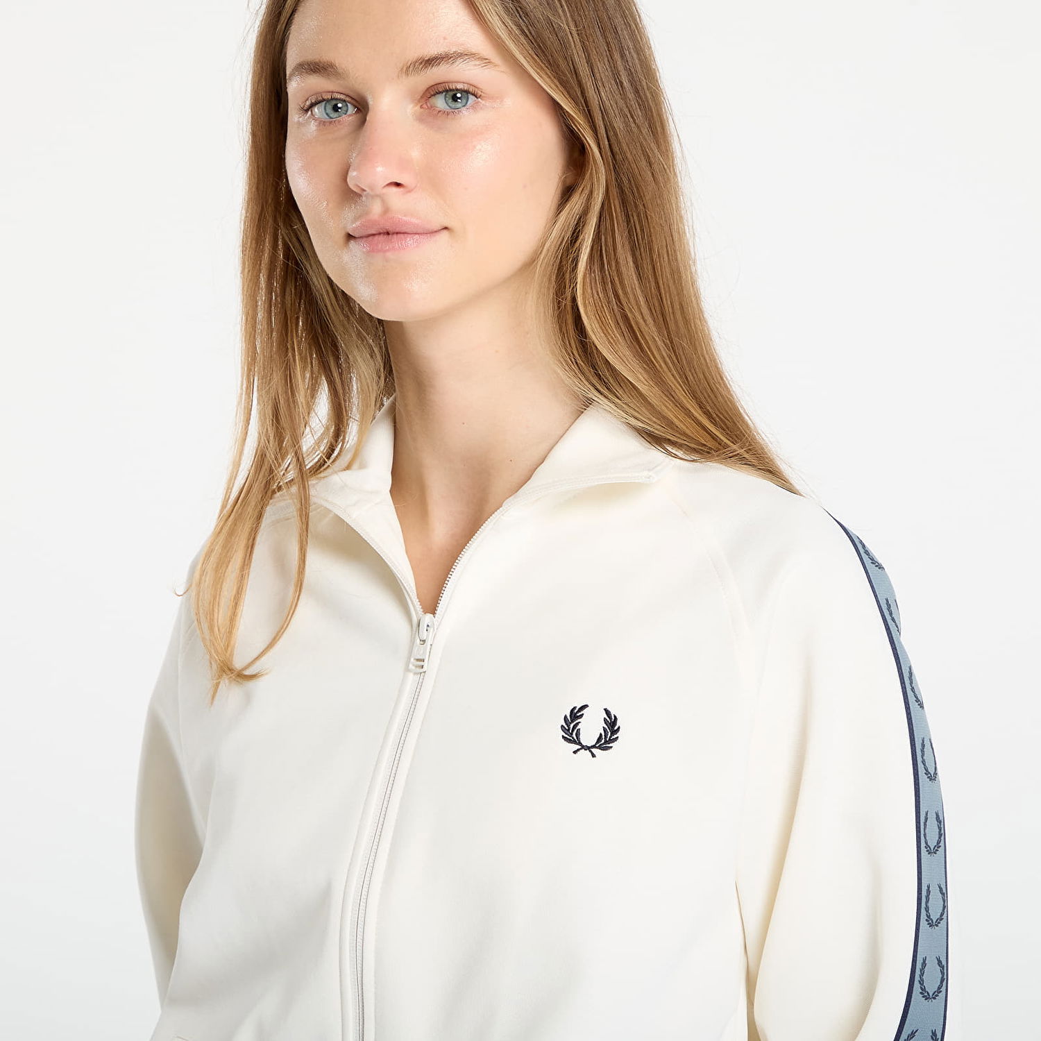 Яке Fred Perry Fred Perry Contrast Tape Track Jacket Бяло | J5557 729, 1